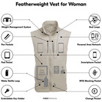 Featherweight Vest // Women // Cement (L)