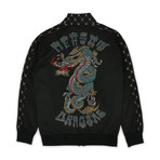 Dragons Monogram Track Hood // Black (L)