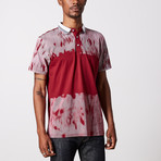 Faded Lines Polo Shirt // Red (XL)