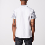 Faded Lines Polo Shirt // White (S)