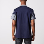 Faded Lines Polo Shirt // Navy (M)