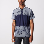 Faded Lines Polo Shirt // Navy (2XL)