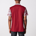 Faded Lines Polo Shirt // Red (S)