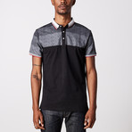 Striped Polo Shirt // Black (S)