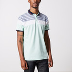 Striped Polo Shirt // Seafoam (2XL)