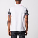 Striped Polo Shirt // White (M)