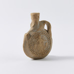 Coptic Egypt Terracotta Pilgrim Flask c. 480-650 AD // Saint Menas