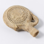 Coptic Egypt Terracotta Pilgrim Flask c. 480-650 AD // Saint Menas