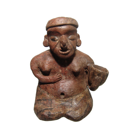 Large Nayarit Seated Woman // West Mexico, c. 100 BC-200 AD