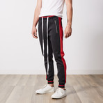 Scooters Track Pants // Black + Red (S)