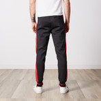 Scooters Track Pants // Black + Red (S)