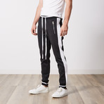 Scooters Track Pants // Black + White (S)