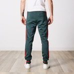 Scooters Track Pants // Green + Red (S)