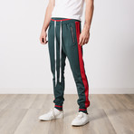 Scooters Track Pants // Green + Red (S)