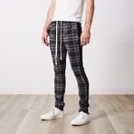 Eugenes Plaid Track Pants // Grey + Black (XL)