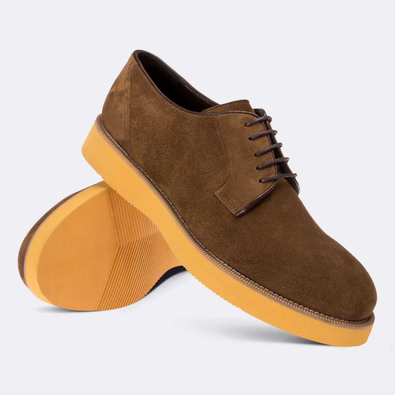 Deery Brown Leather Sneakers : Size - 44