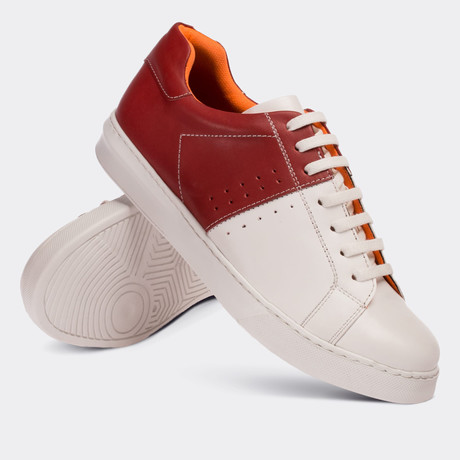 Corin Sneaker Shoes // Red + White (Euro: 38)