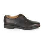 Salvatorre Ferragamo // Fulvio Pebble Calf Tie Dress Shoe // Brown (US: 6)