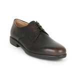 Salvatorre Ferragamo // Fulvio Pebble Calf Tie Dress Shoe // Brown (US: 6)