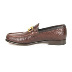 Salvatorre Ferragamo // Mason Crocodile Horsebit Loafers // Brown (US: 10)