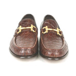 Salvatorre Ferragamo // Mason Crocodile Horsebit Loafers // Brown (US: 10)