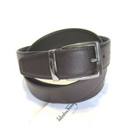 Salvatore Ferragamo // Leather Chrome Buckle // Brown (42)