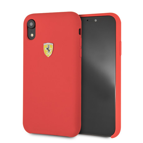 Silicone On Track iPhone Case // Metal Logo (iPhone 11 Pro // Red)