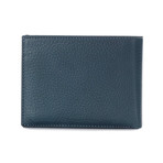 Bi-Fold Textured Wallet // Navy Blue