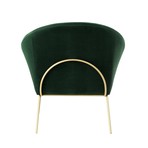 Will Velvet Accent Chair (Navy + Gold)