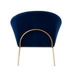 Will Velvet Accent Chair (Navy + Gold)