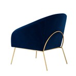 Will Velvet Accent Chair (Navy + Gold)