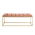 Brayson Velvet Bench (Navy + Gold)