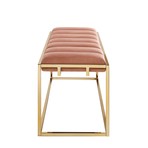 Brayson Velvet Bench (Navy + Gold)