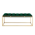 Brayson Velvet Bench (Navy + Gold)