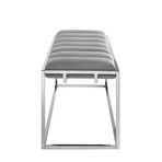 Brayson Velvet Bench (Navy + Gold)