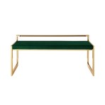 Rashad Velvet Bench (Navy + Gold)