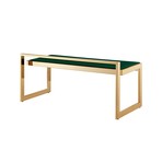 Rashad Velvet Bench (Navy + Gold)