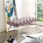 Jilynn Velvet Bench (Lilac + Gold)