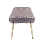 Jilynn Velvet Bench (Lilac + Gold)