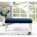 Jilynn Velvet Bench (Lilac + Gold)