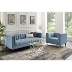 Geoffey Velvet Club Chair (Black + Chrome)