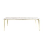 Bridger Dining Table // 90" (White + Gold)