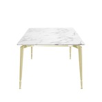 Bridger Dining Table // 90" (White + Gold)