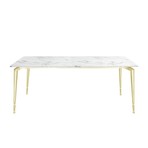 Bridger Dining Table // 70" (White + Gold)