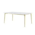 Bridger Dining Table // 70" (White + Gold)