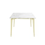 Bridger Dining Table // 70" (White + Gold)