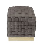 Griffin Velvet Ottoman (Lilac + Gold)