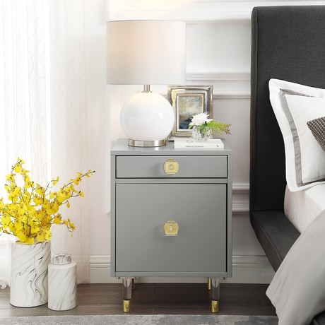 Kurney Accent Table (Light Grey)