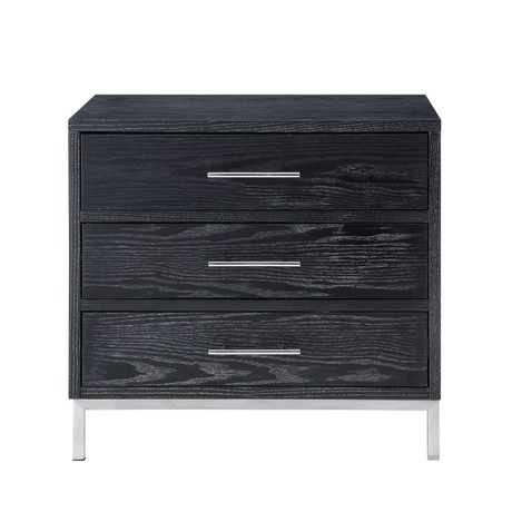 Treni Accent Table // Black + Chrome