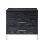 Treni Accent Table // Black + Chrome